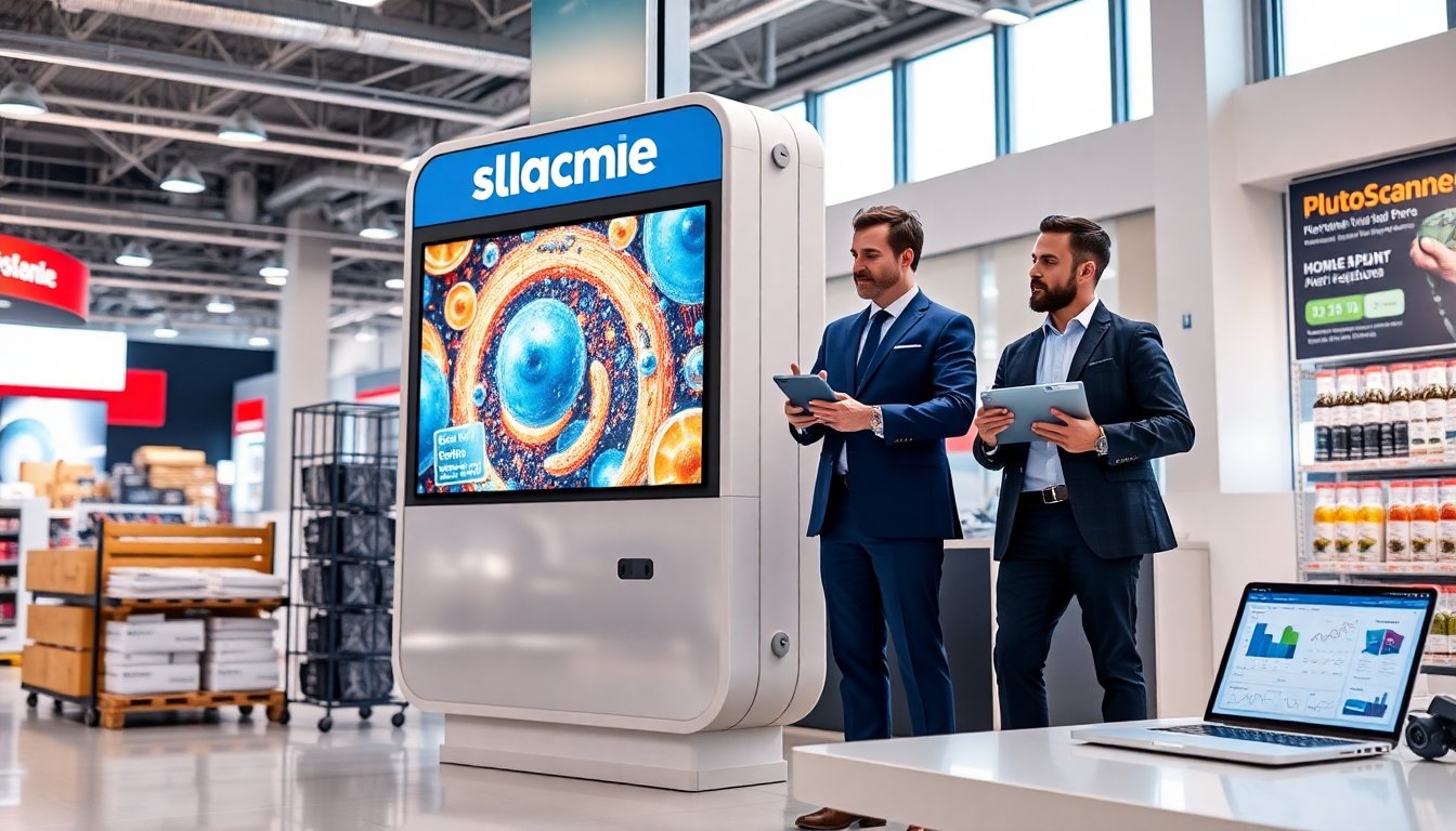 bespoke led kiosk plutoscranner